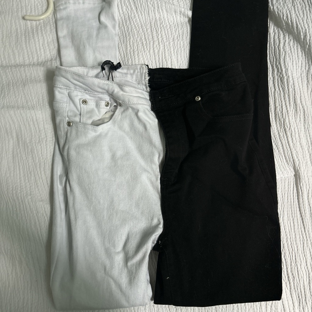 Nasty Gal White Textured Pants